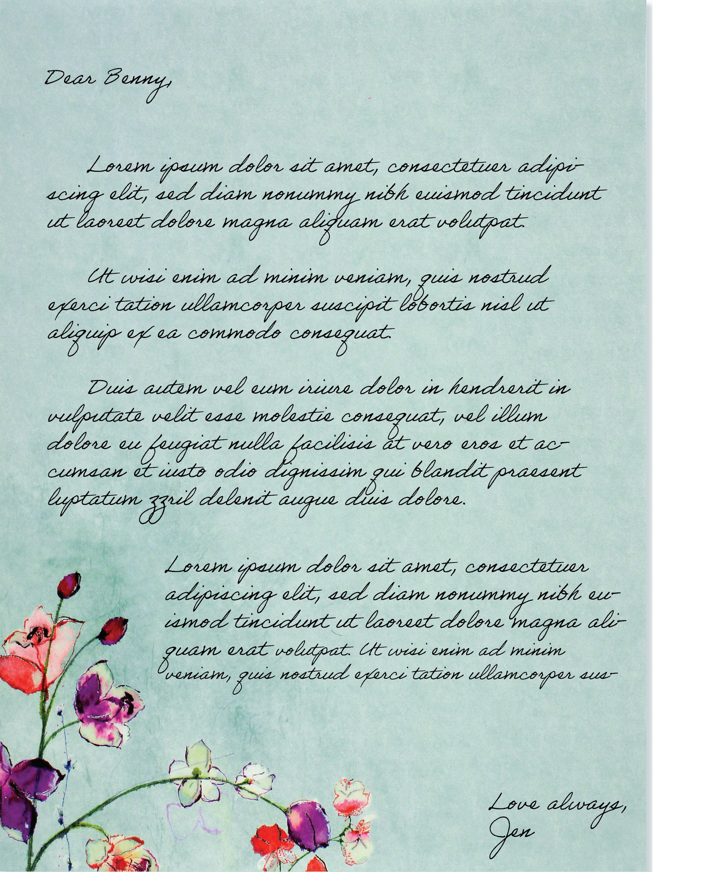Floral letter