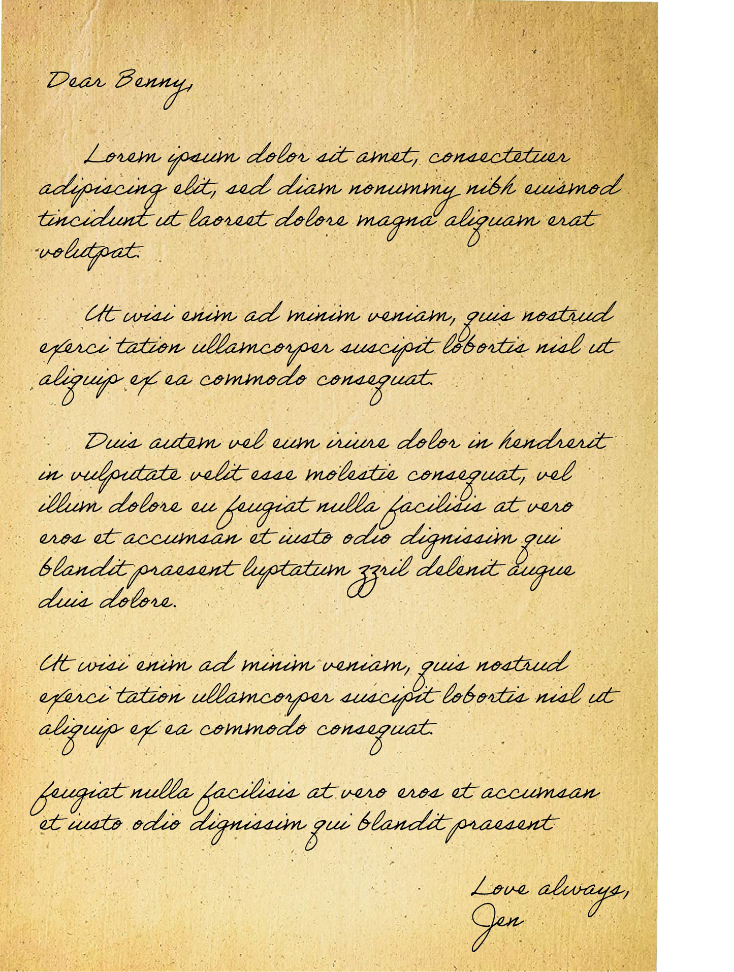 Vintage letter